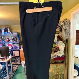 J Ferrar Black Slacks Size 38 x 29.  Flat Front